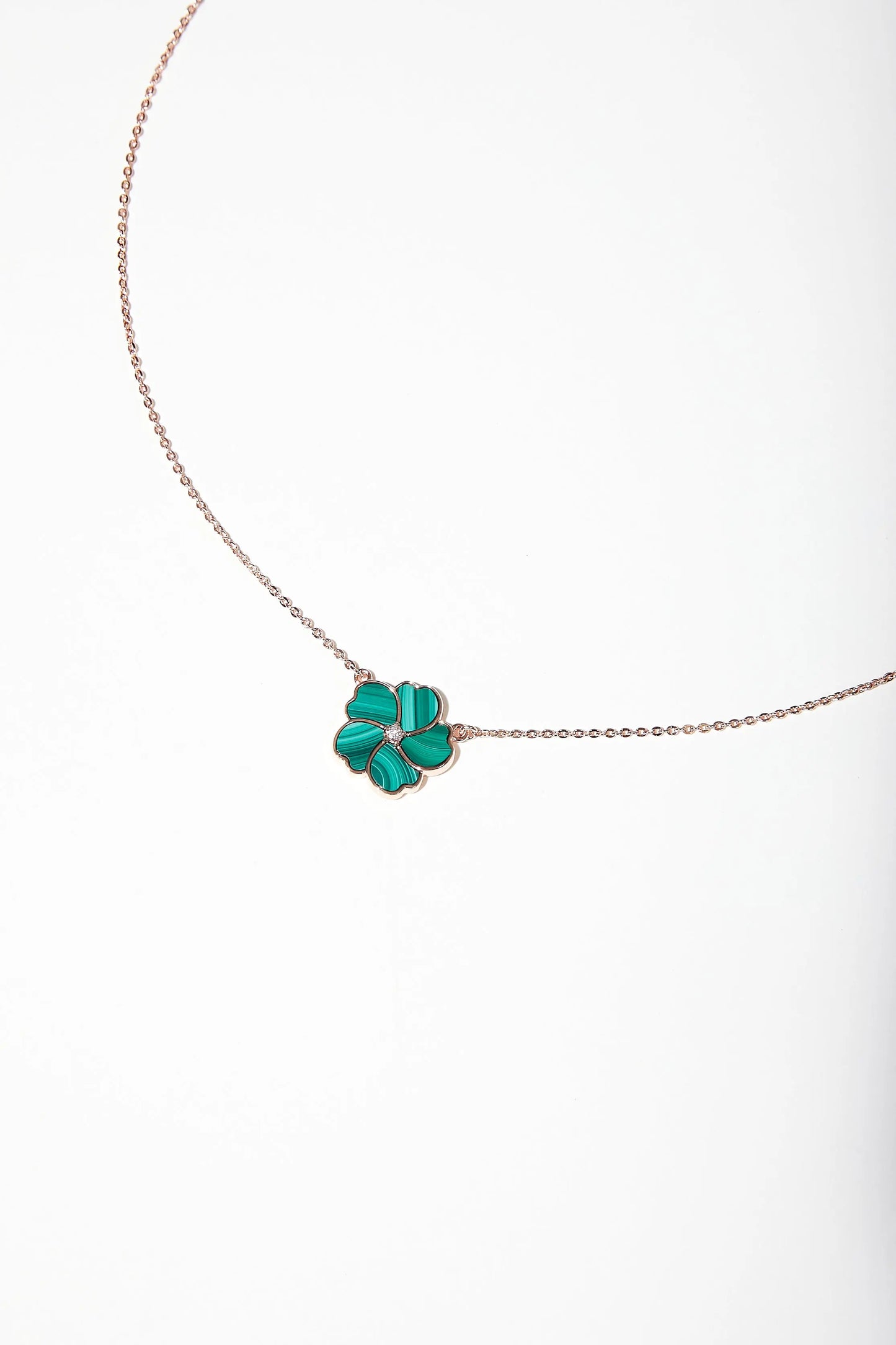 Bauhinia Blakeana Malachite Classic Necklace Dryden Jewelry