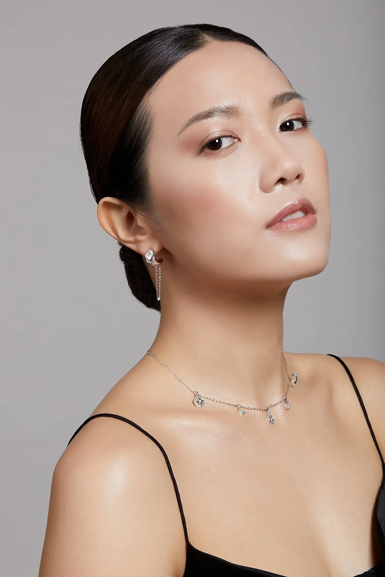 Butterfly Dangling Silver Chain Earrings Dryden Jewelry