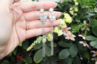 Butterfly Goddess Dangling Silver Chain Earrings