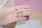 Clematis Glamor Silver Dangling Pearl Earrings