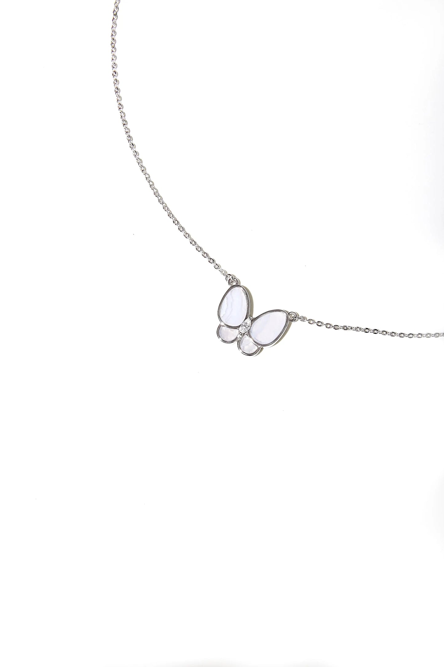Butterfly Chalcedony Classic Necklace Dryden Jewelry