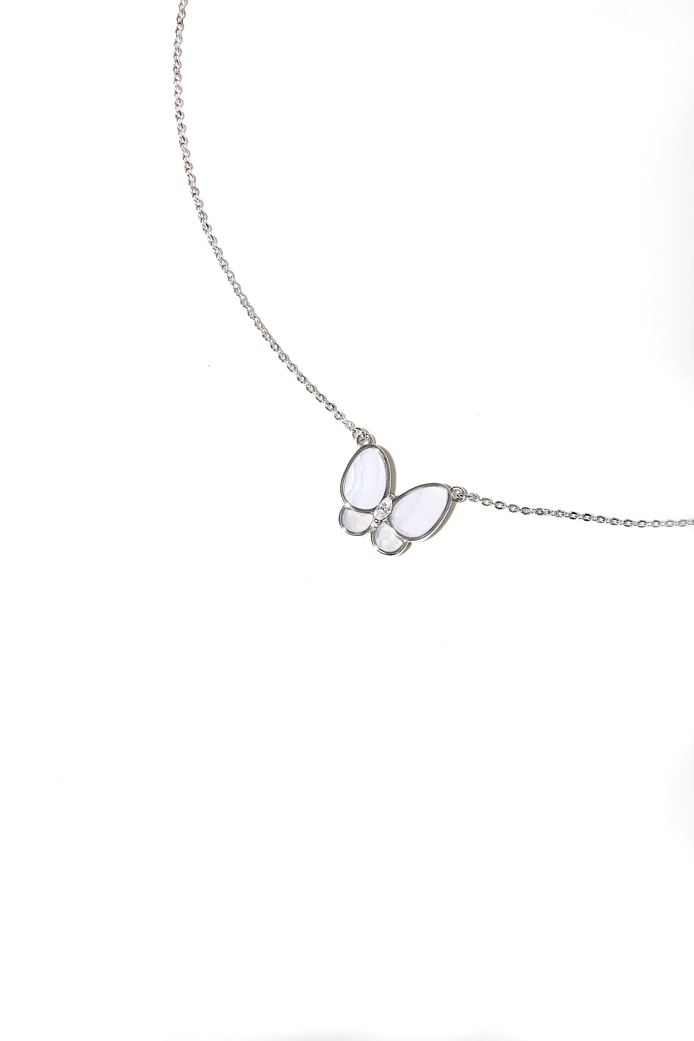 Butterfly Chalcedony Classic Necklace Dryden Jewelry