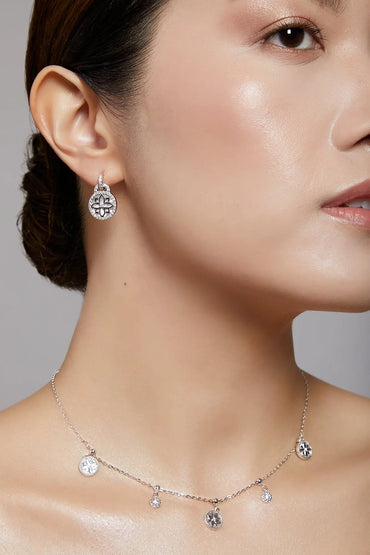 Clematis Mini Goddess Silver Earrings Dryden Jewelry