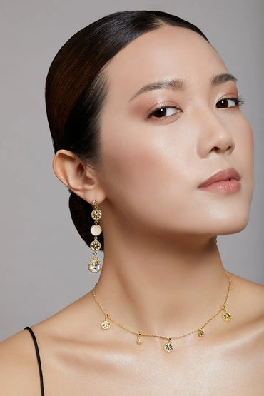 Clematis Goddess Yellow Gold Necklace Dryden Jewelry
