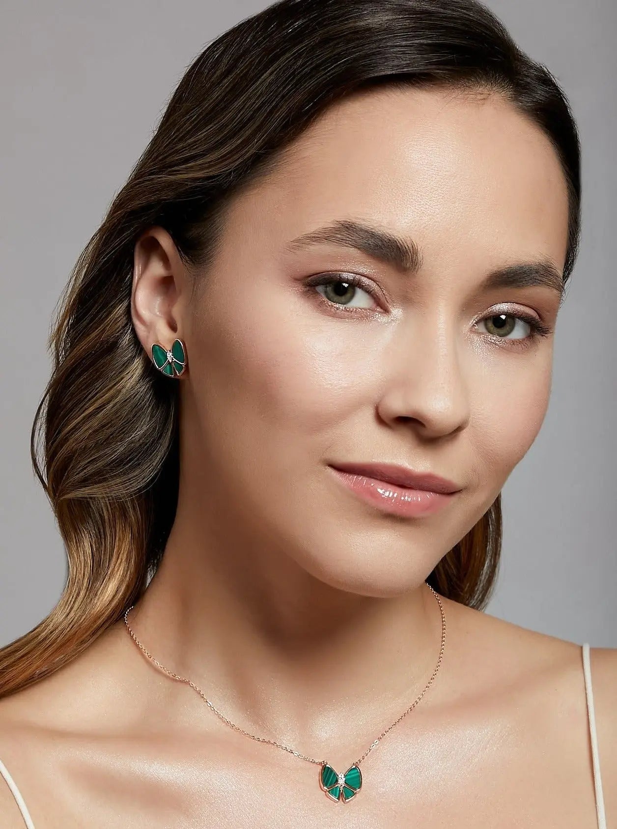 Playful Bow Malachite Necklace Dryden Jewelry
