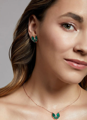 Playful Bow Malachite Necklace Dryden Jewelry