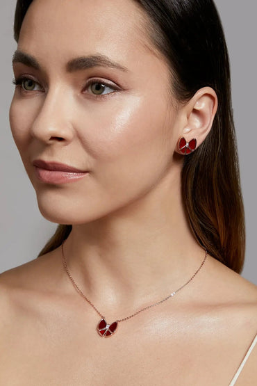 Playful Bow Carnelian Studs Dryden Jewelry