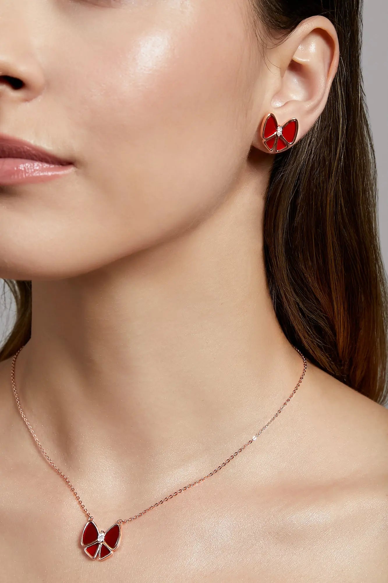 Playful Bow Carnelian Studs Dryden Jewelry