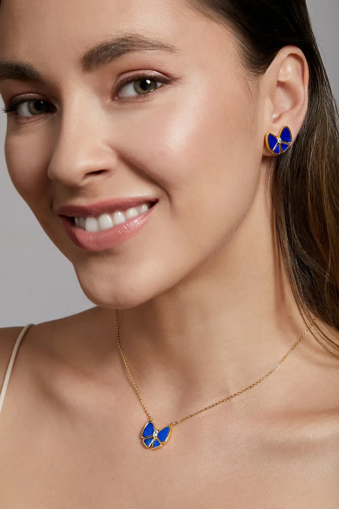 Playful Bow Lapis Lazuli Studs Dryden Jewelry