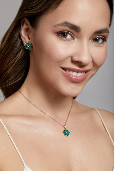 Clematis Malachite Classic Necklace Dryden Jewelry