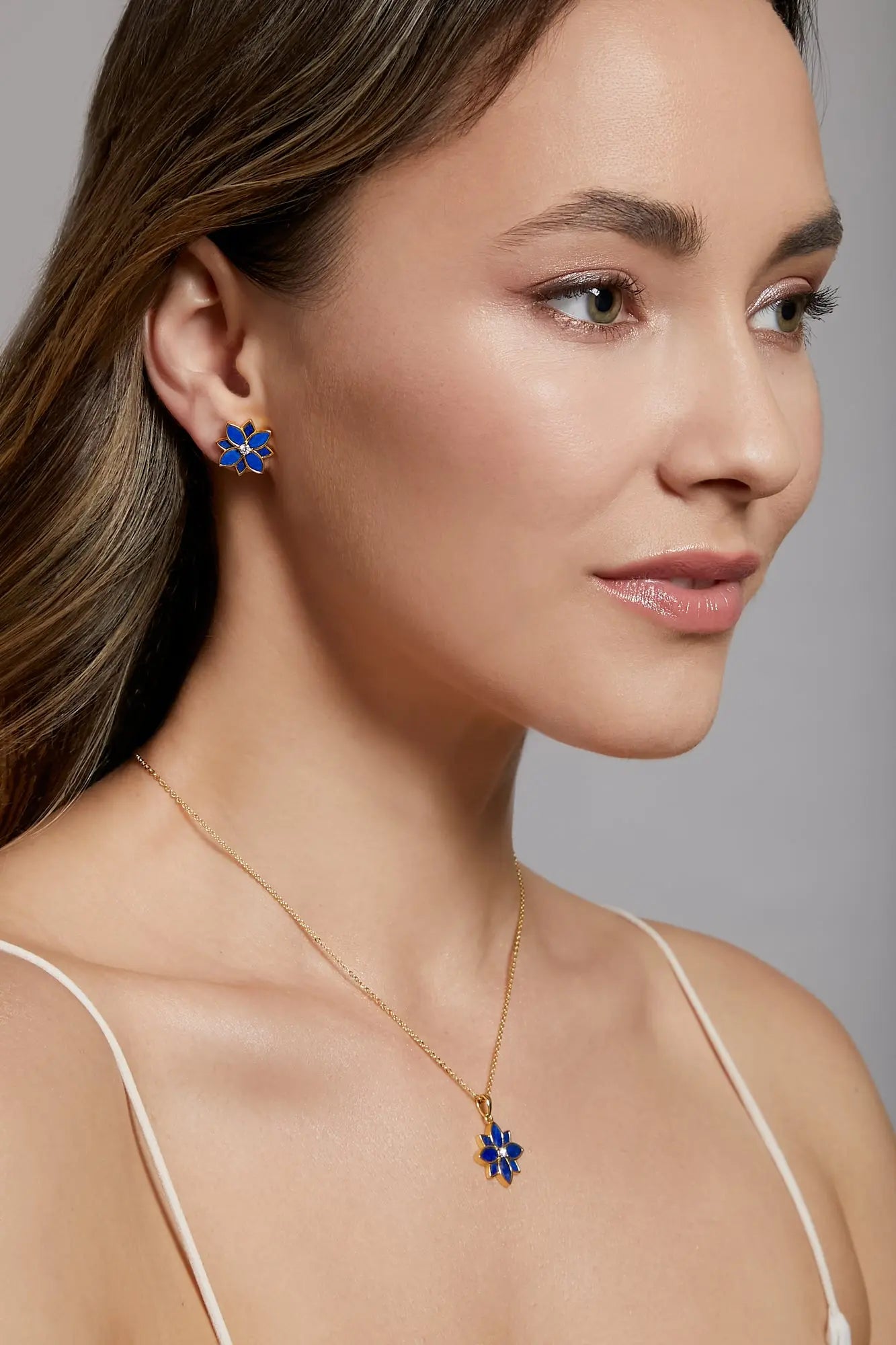 Clematis Lapis Lazuli Classic Studs Dryden Jewelry