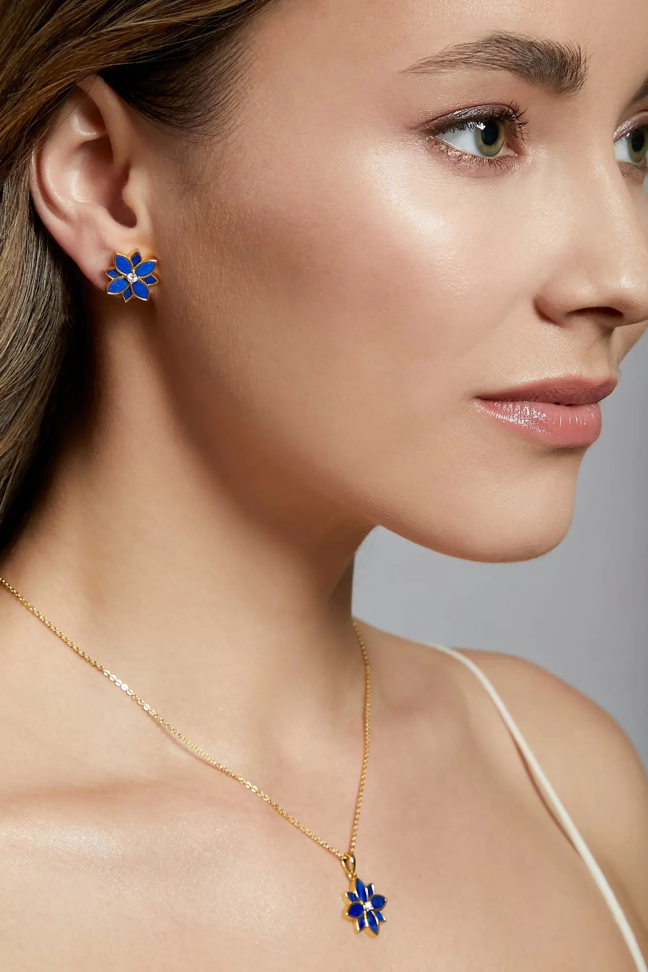 Clematis Lapis Lazuli Classic Studs Dryden Jewelry