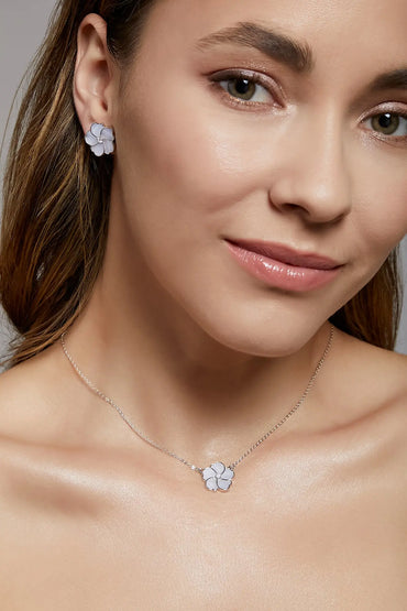 Bauhinia Blakeana Chalcedony Classic Necklace Dryden Jewelry