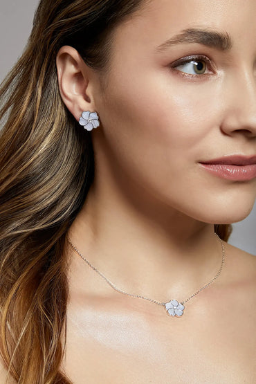 Bauhinia Blakeana Chalcedony Classic Studs Dryden Jewelry