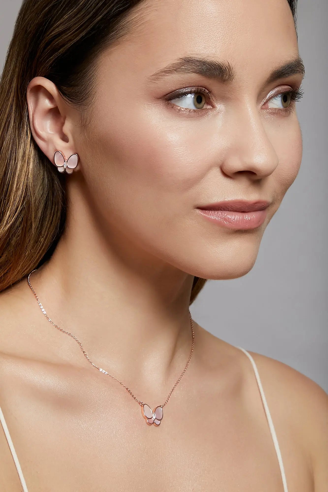 Butterfly Pink Mother of Pearl Classic Studs Dryden Jewelry