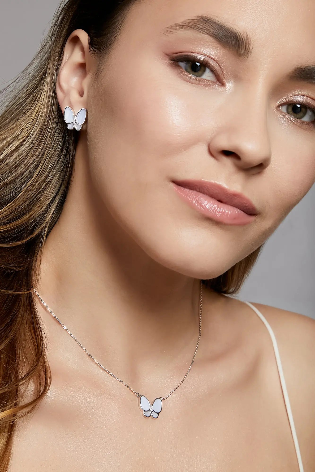 Butterfly Chalcedony Classic Studs Dryden Jewelry