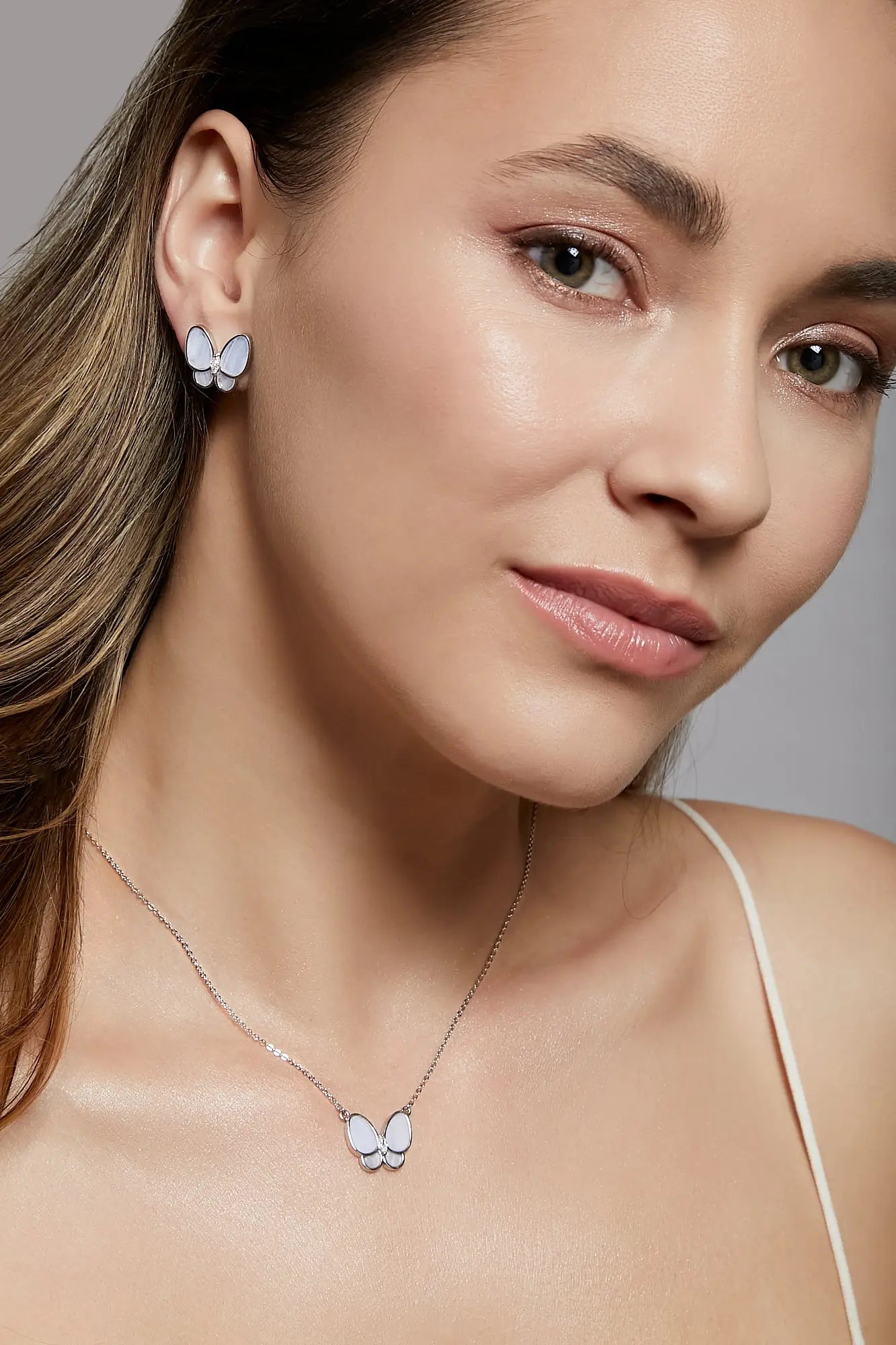 Butterfly Chalcedony Classic Necklace Dryden Jewelry