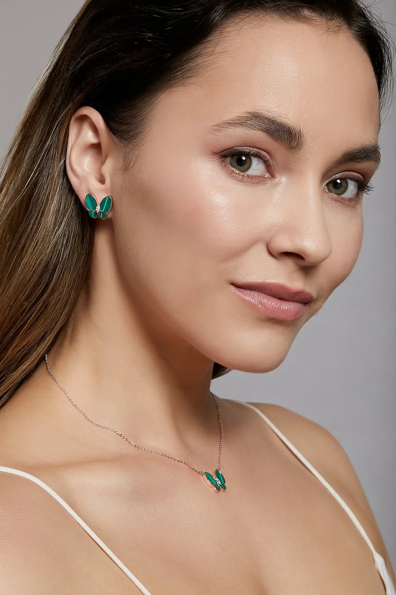 Butterfly Malachite Classic Studs Dryden Jewelry