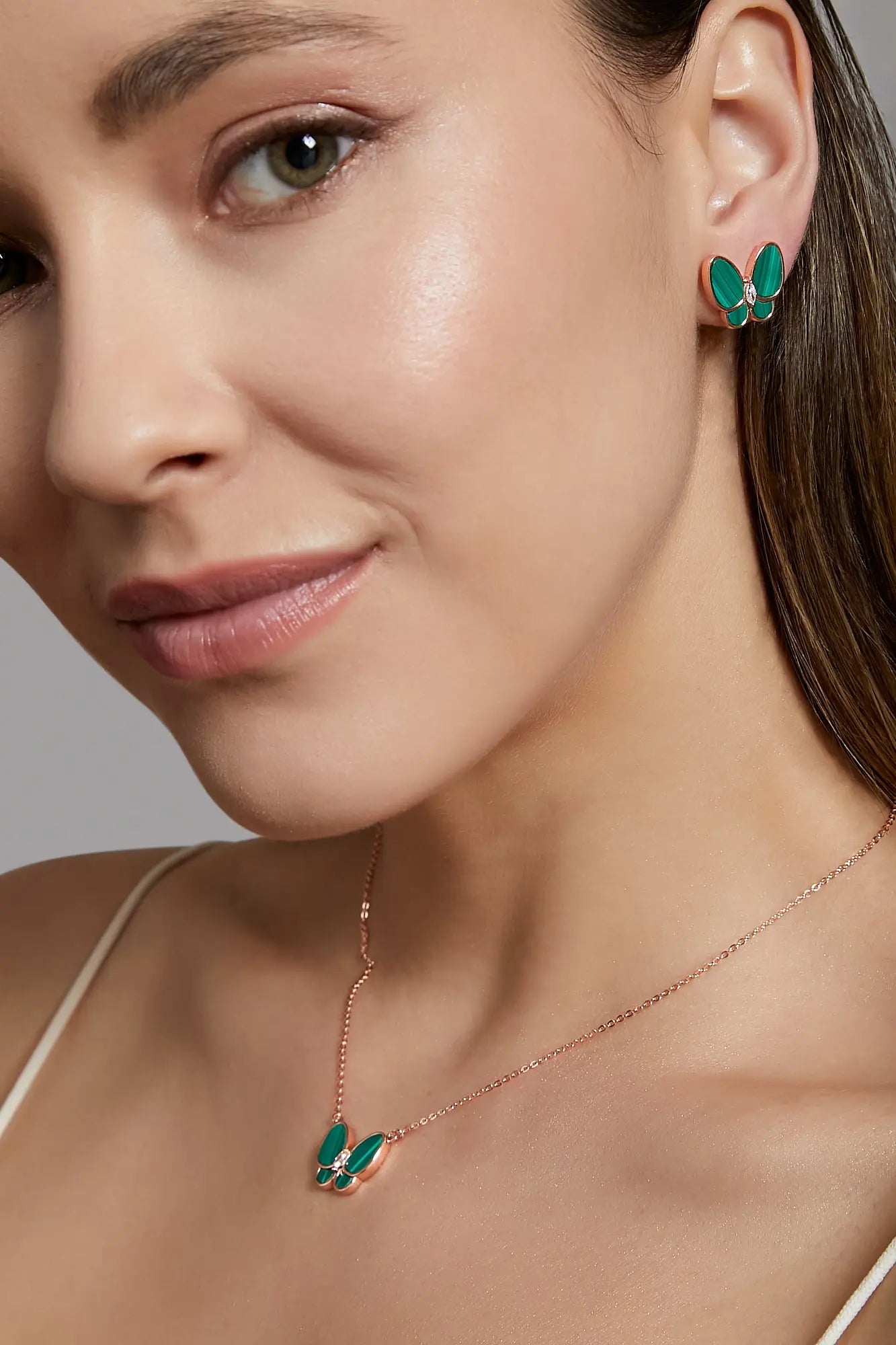 Butterfly Malachite Classic Studs Dryden Jewelry