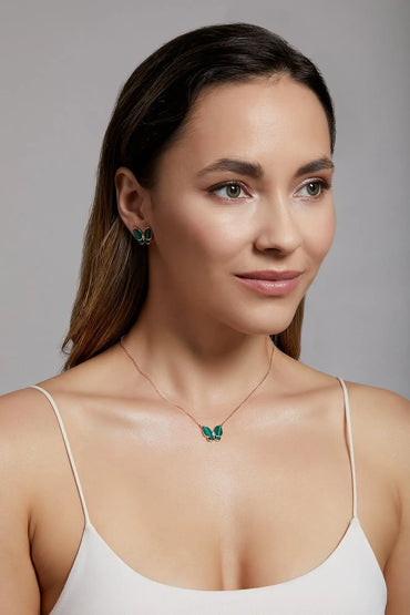 Butterfly Malachite Classic Necklace Dryden Jewelry