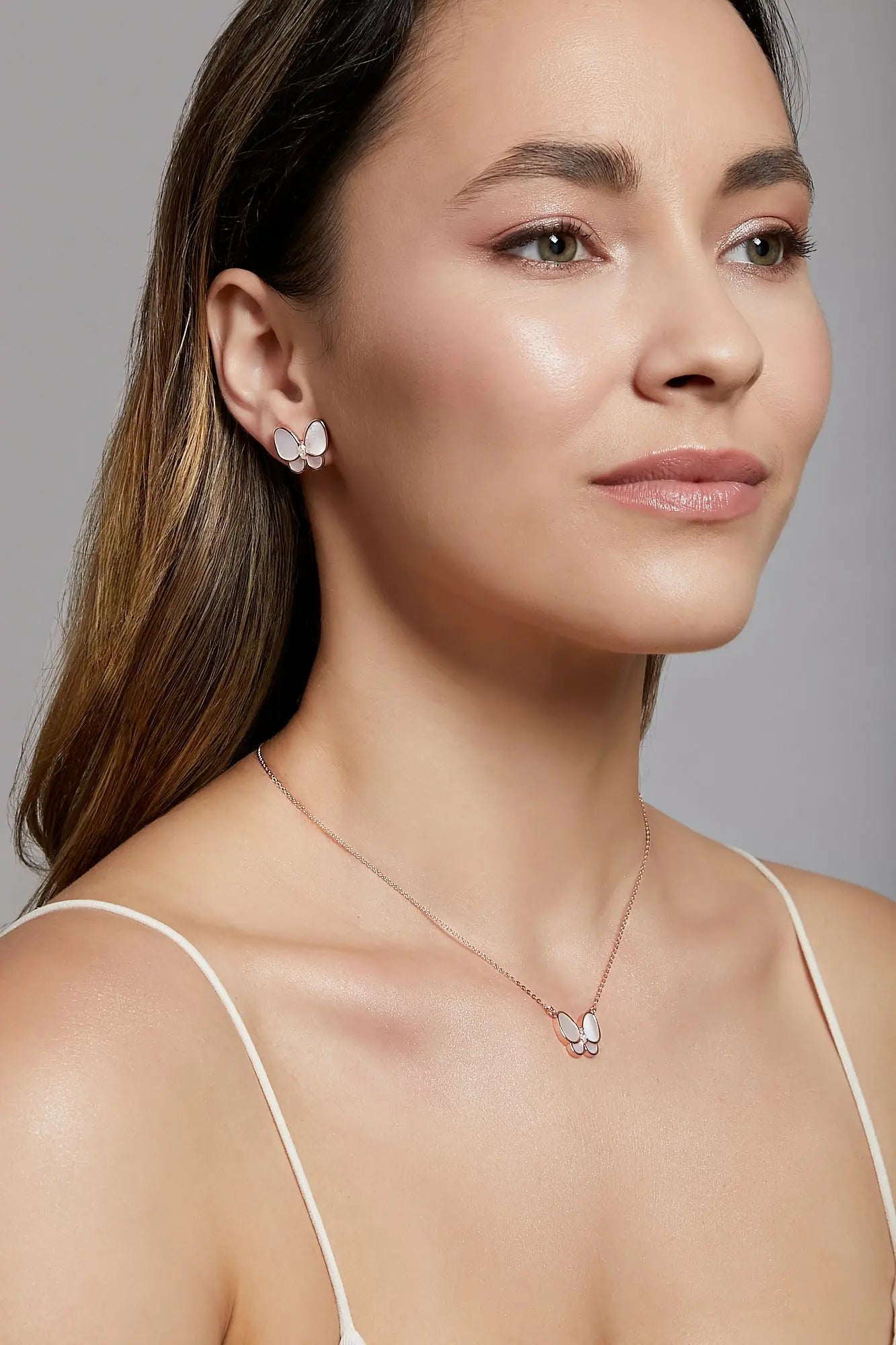 Butterfly White Mother of Pearl Classic Studs Dryden Jewelry