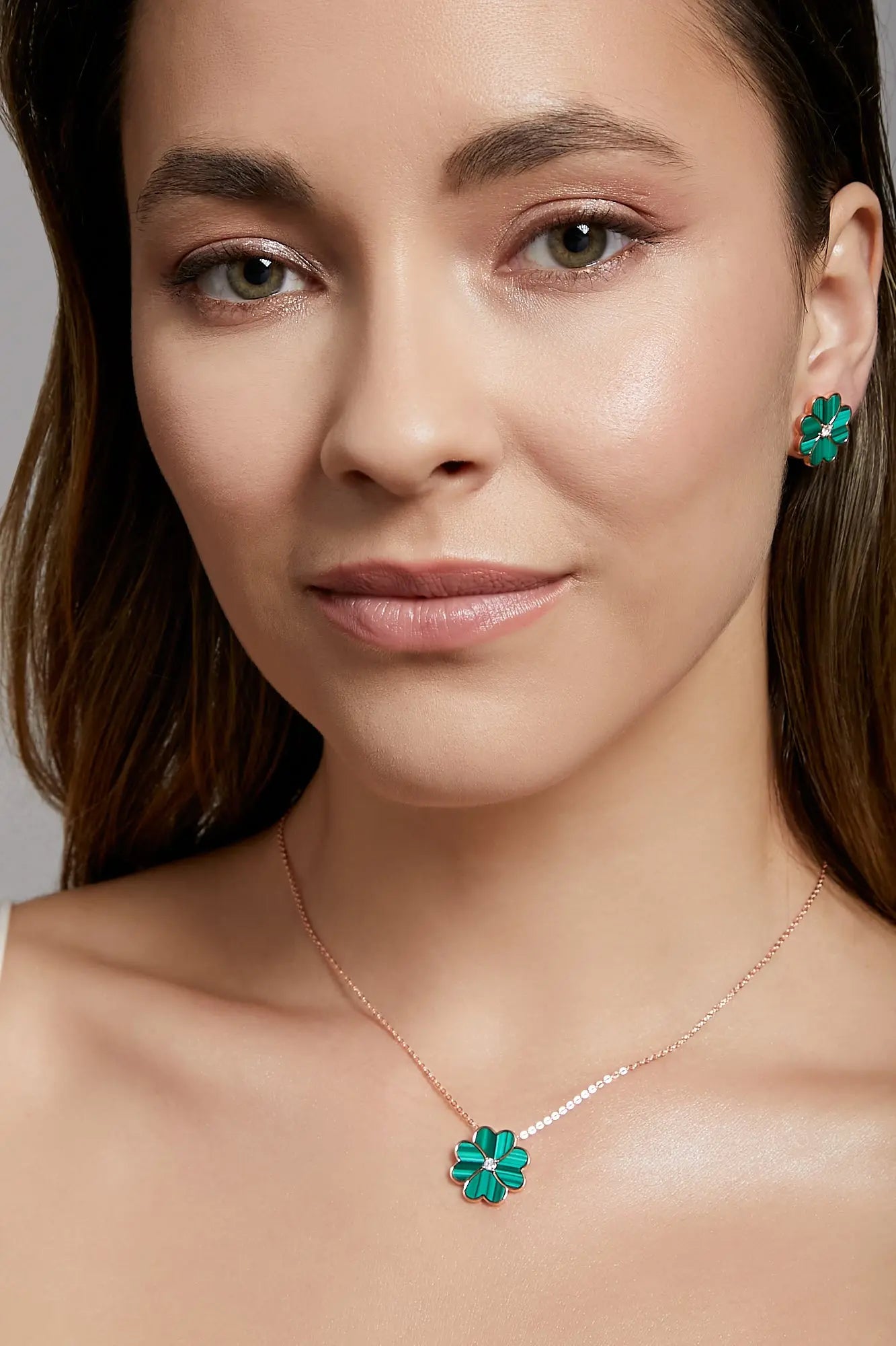 Clover Faith Malachite Classic Necklace Dryden Jewelry