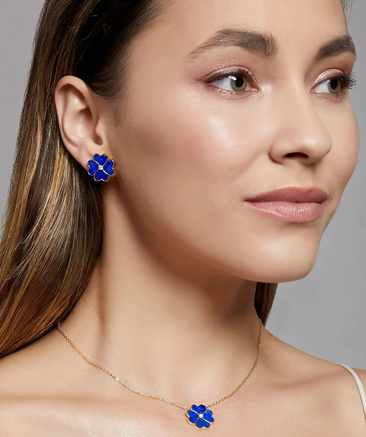 Clover Faith Lapis Lazuli Classic Necklace Dryden Jewelry