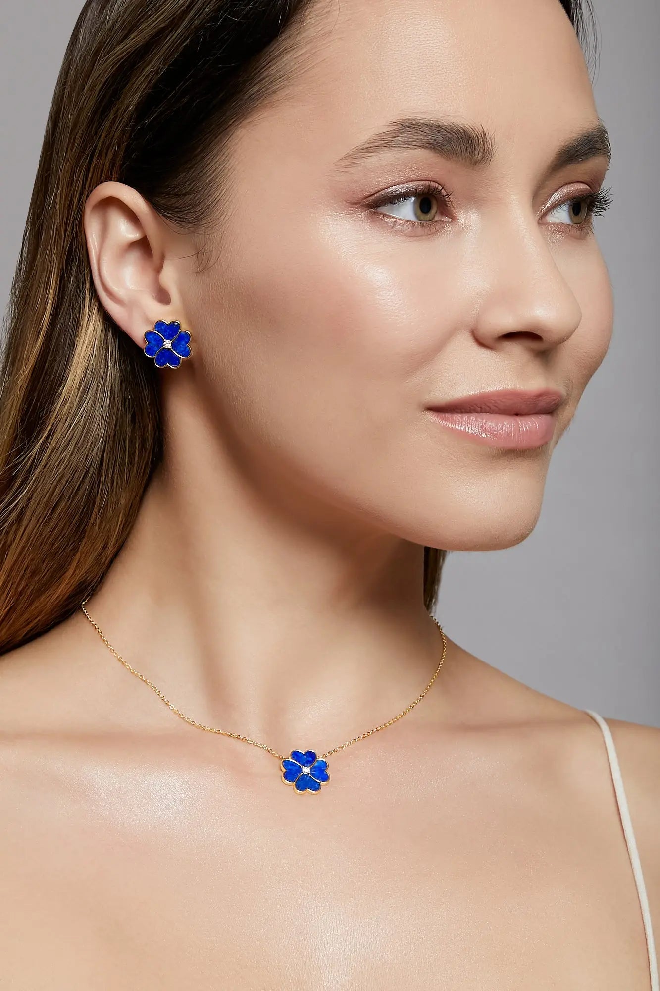 Clover Faith Lapis Lazuli Classic Studs Dryden Jewelry