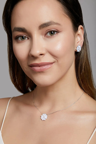 Clover Faith Chalcedony Classic Necklace Dryden Jewelry