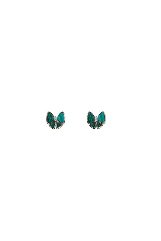 Playful Bow Malachite Studs Dryden Jewelry