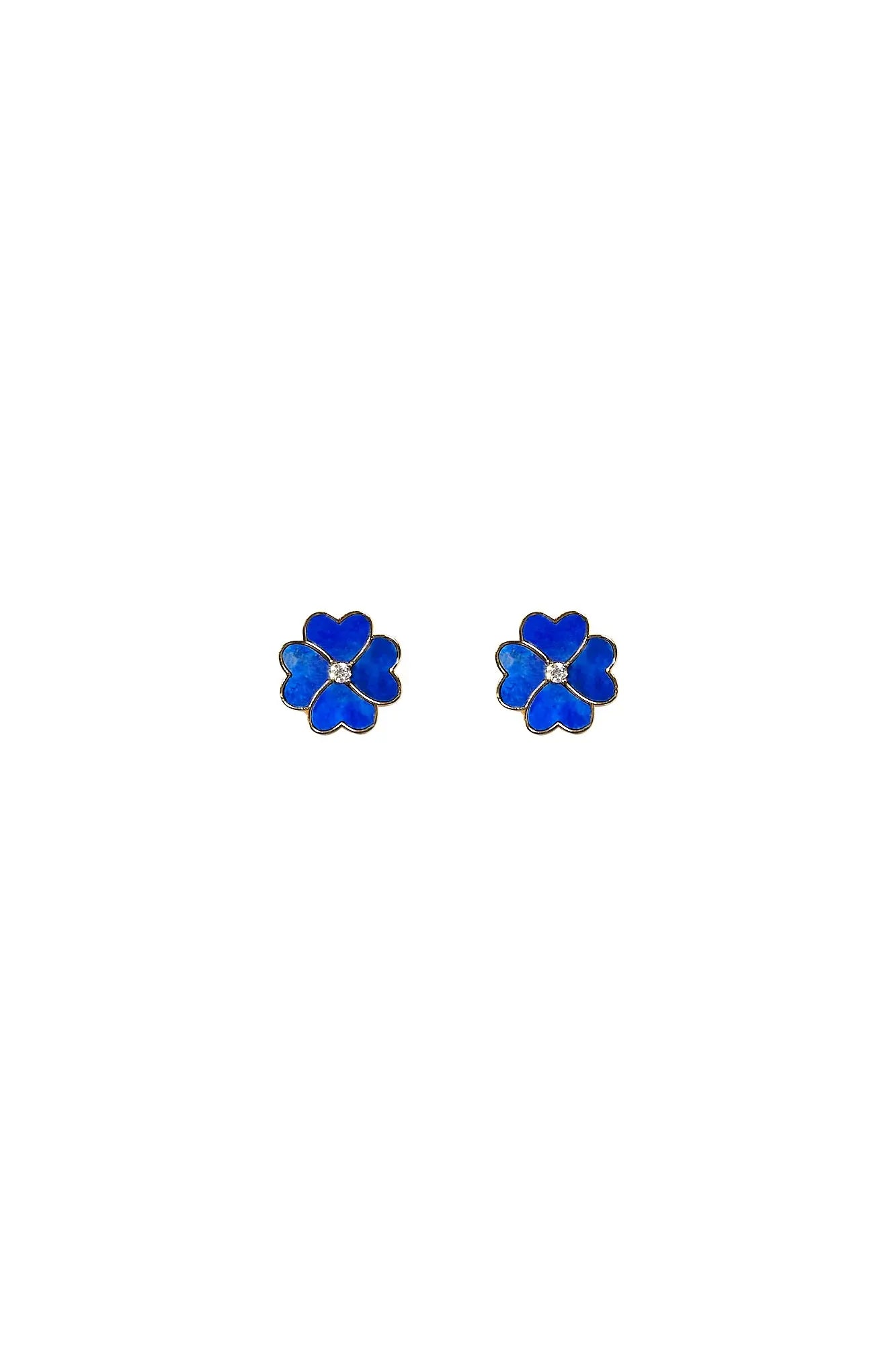 Clover Faith Lapis Lazuli Classic Studs Dryden Jewelry