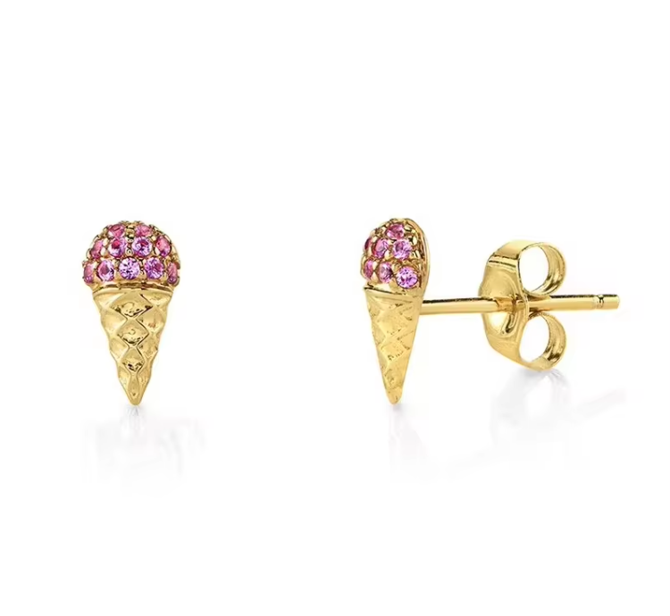 Pink Mini Ice Cream Studs Dryden Jewelry