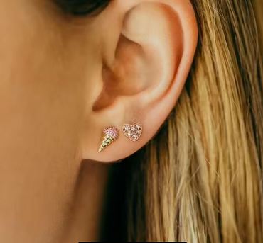 Pink Mini Ice Cream Studs Dryden Jewelry