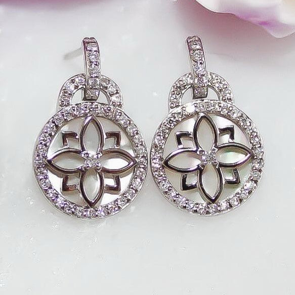 Clematis Mini Goddess Silver Earrings