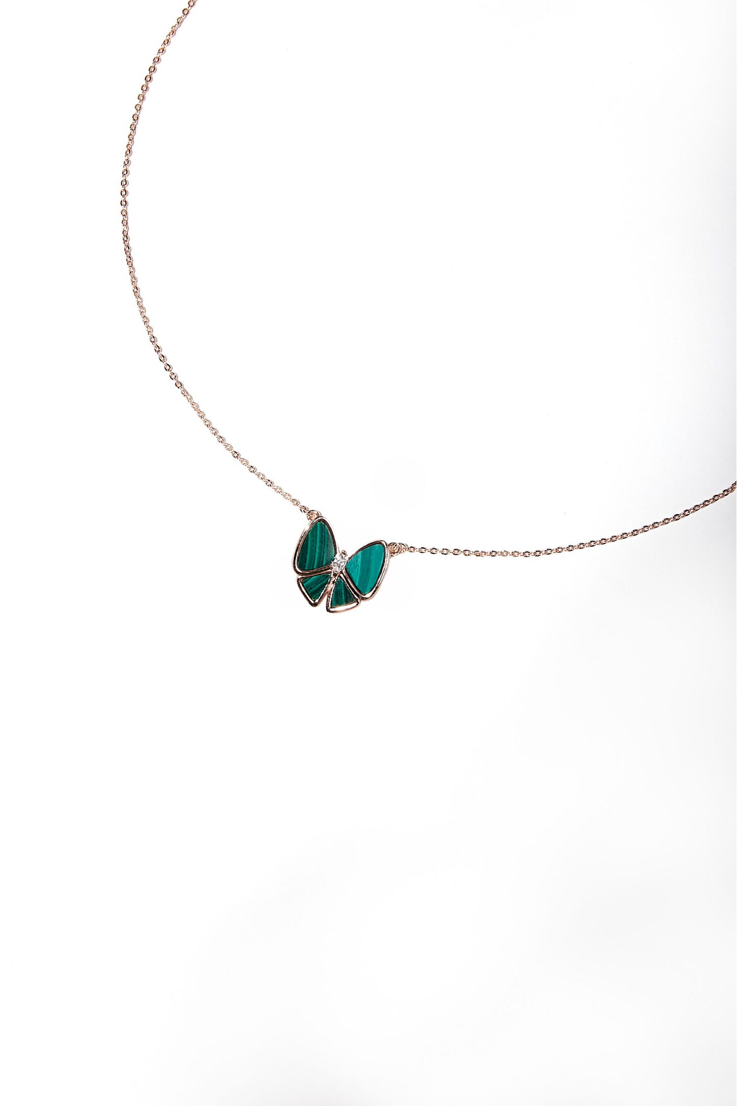 Playful Bow Malachite Necklace