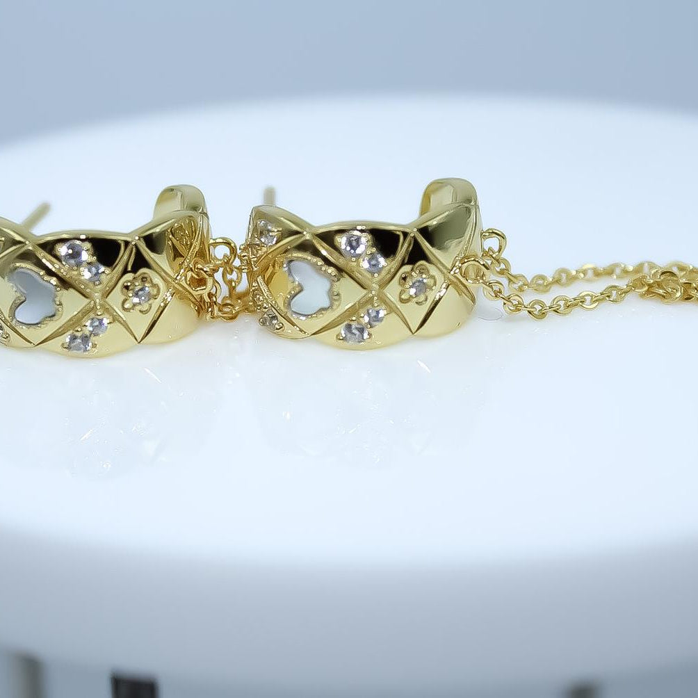 Butterfly Dangling Chain Earrings