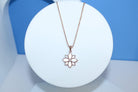 Clematis White Mother of Pearl Classic Necklaces