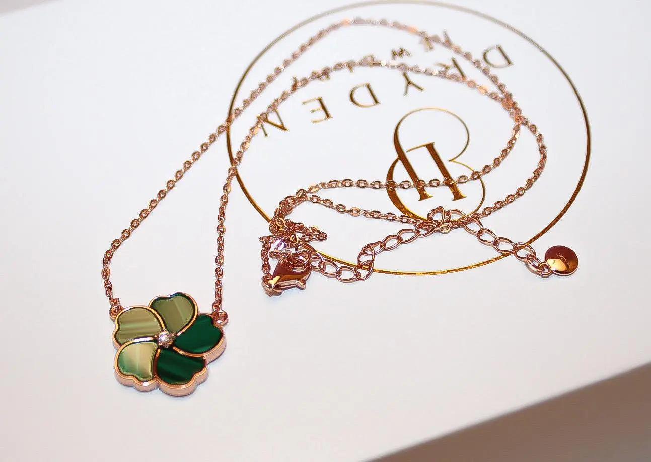 Bauhinia Blakeana Malachite Classic Necklace Dryden Jewelry