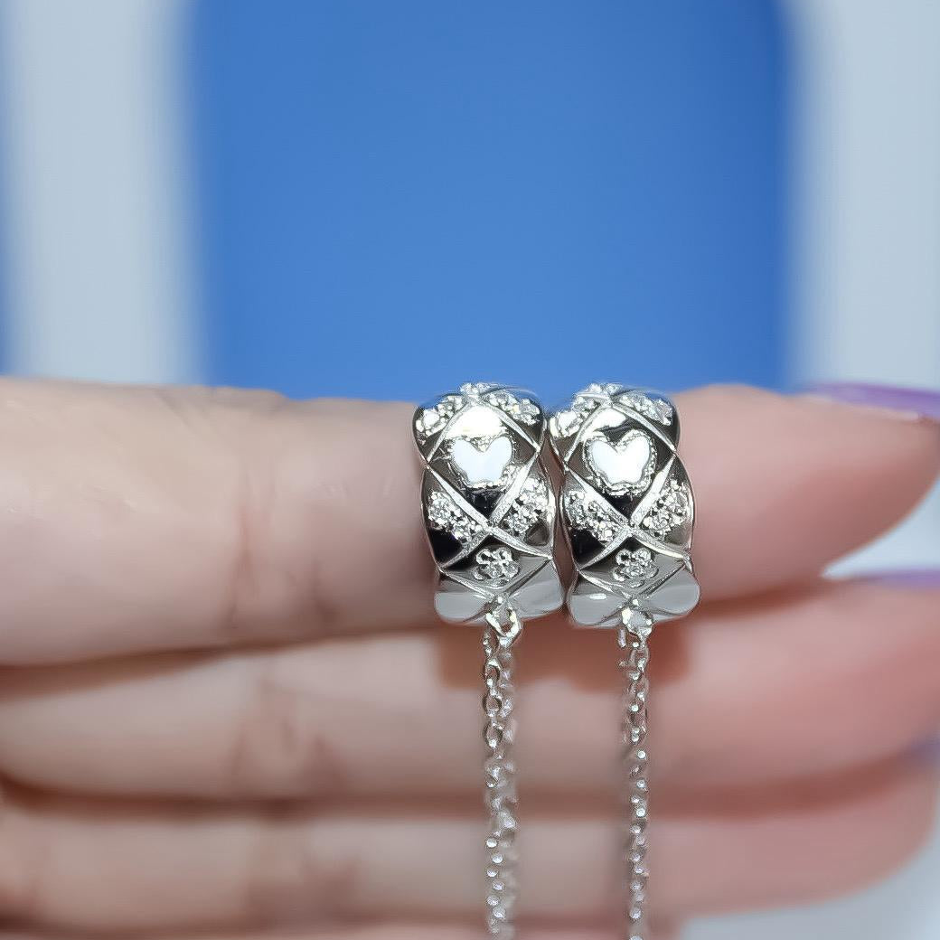 Butterfly Dangling Silver Chain Earrings