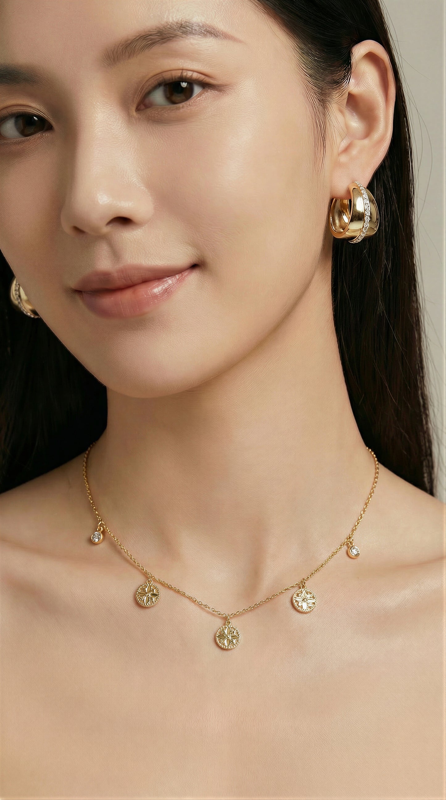 18K Yellow Gold Chunky Hoop Earrings